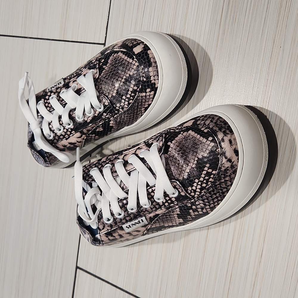 Sunnei Dreamy Python Embossed Leather Slip On Mul… - image 2